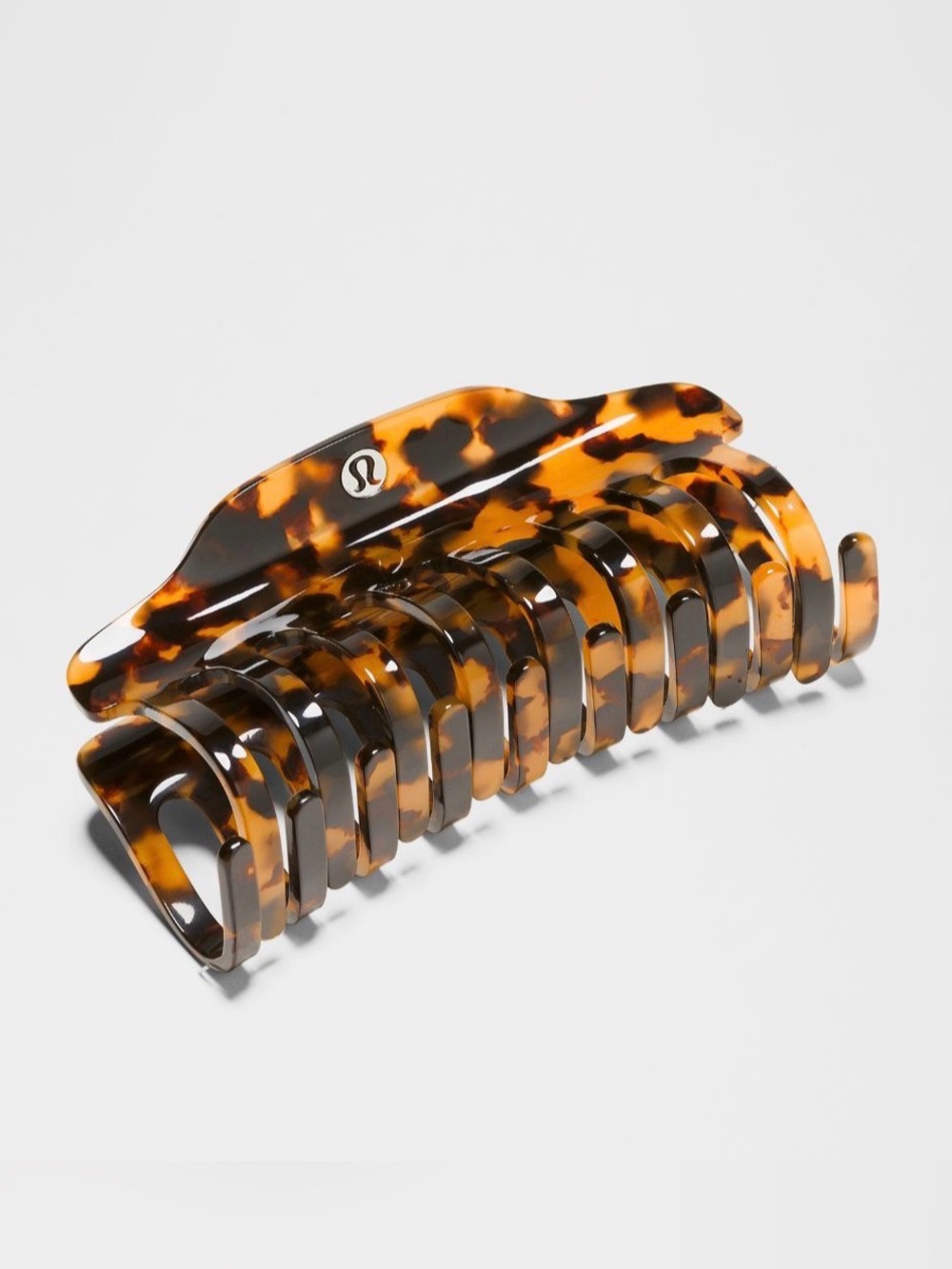 New Lululemon Jumbo Tortoiseshell Claw Clip - Amber and Brown